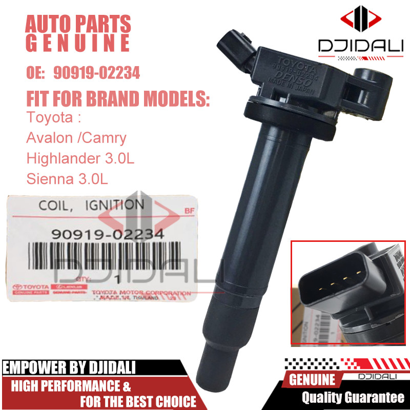 ใหม ่ คอยล ์ จุดระเบิด 90919-02234 DENSO สําหรับ Toyota Avalon 2001-2004 Camry 2001-2006 Highlander 3.0L Sienna 3.0L