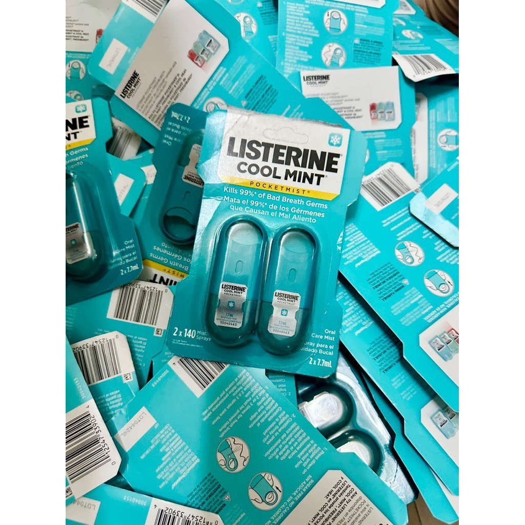 [ผลิตภัณฑ์อเมริกัน] Listerine Pocketmist Mouth Freshener Spray (แพ็ค 2 ขวด x 7.8ml)