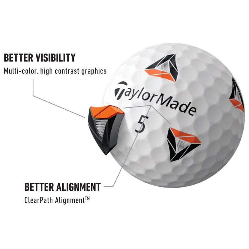 ถุงกอล์ฟ 5 ชั้น Taylormade ของแท้ 10 ชิ้น TP5, TP5X, Tour Response Stripe
