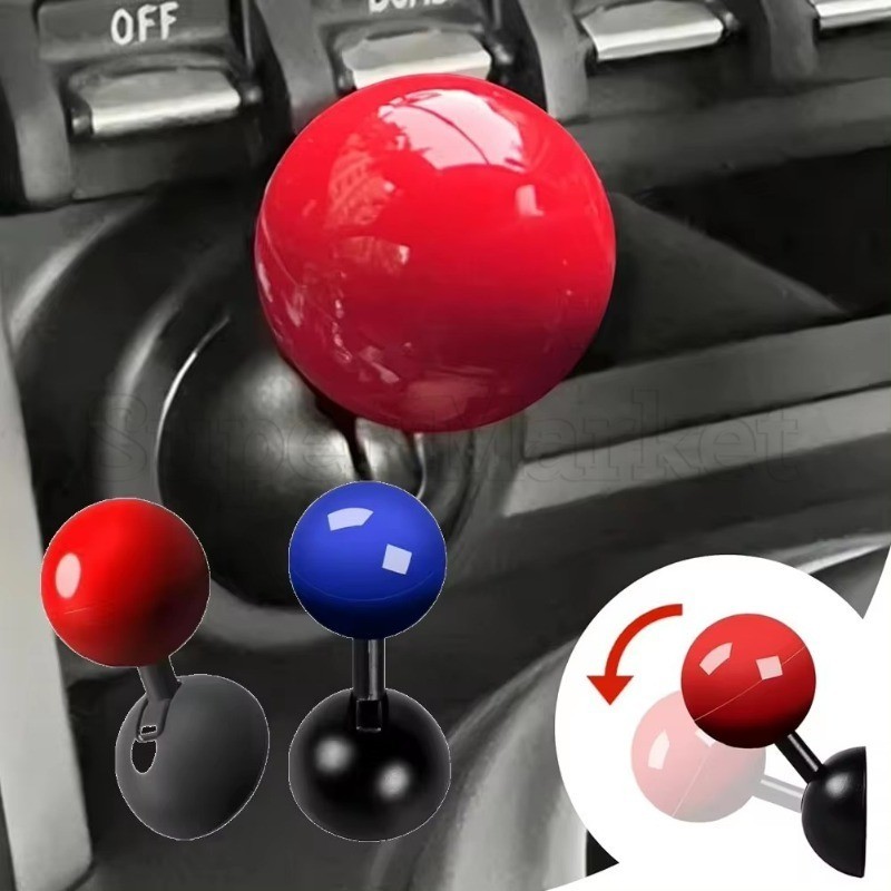 ปุ่มพลาสติกสตาร์ทรถหนึ่งคลิก - ฝาครอบปุ่มสตาร์ทคลิกเดียว - ปุ่มสตาร์ทเครื่องยนต์รถยนต์จอยสติ๊ก Ball-Bar - สําหรับเครื่องยนต์รถยนต์ Start/stop - อุปกรณ์ตกแต่งรถยนต์