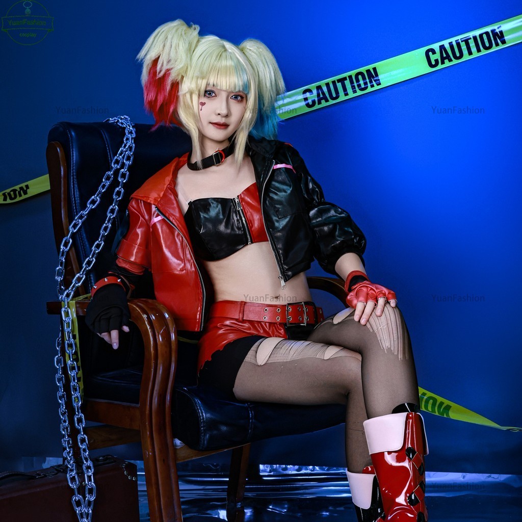 ชุดคอสเพลย์ Joker Girl Harley Quinn สไตล์ชุดเบสบอล จากซีรีส์ Suicide Squad