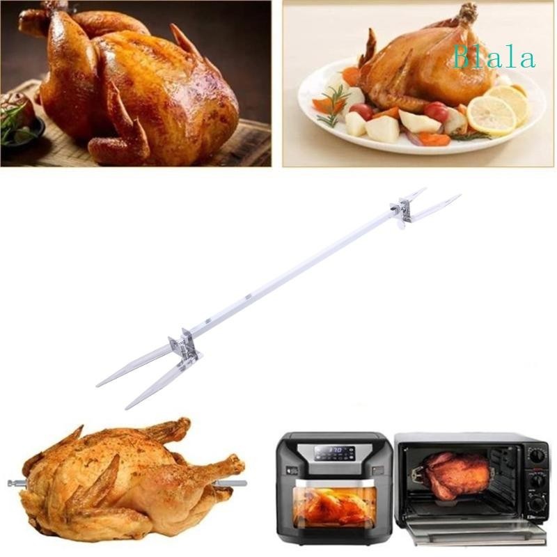 Blala เตาอบไฟฟ้าหมุนไก่ Skewer ส้อมสแตนเลสบาร์บีคิว Universal Rotisserie Rack Air Fryer Accessorie