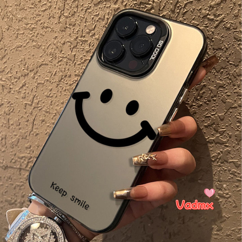 สีดํา Simple Draw Smile Face เคสโทรศัพท์สําหรับ Samsung Galaxy S24 S23 S22 S21 Ultra FE Plus A11 M11