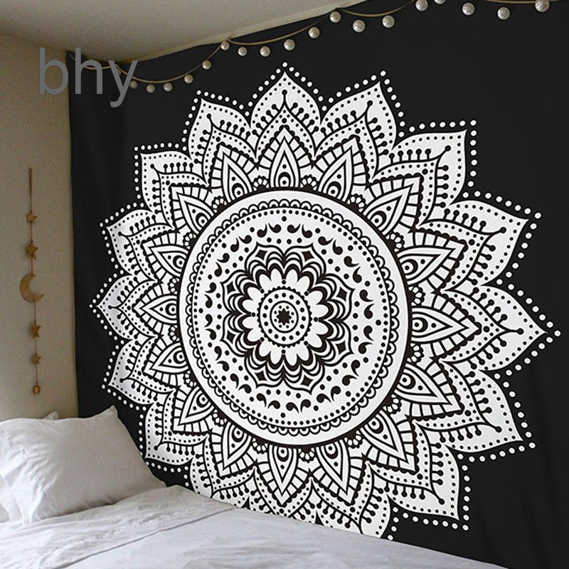 Bhy021 อินเดีย Mandala Tapestry แขวนผนัง Sandy Beach โยนพรมผ้าห่ม