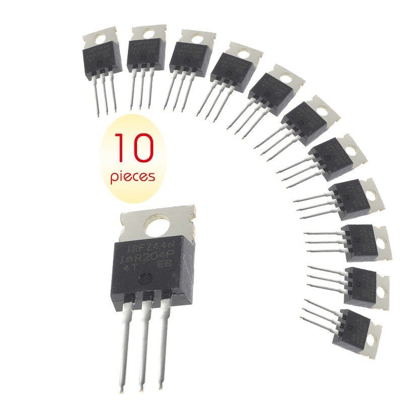 10 ชิ้น/เซ็ตทรานซิสเตอร์พลังงาน 55V 49A IRFZ44N IRFZ44 Logic ระดับ N-Channel