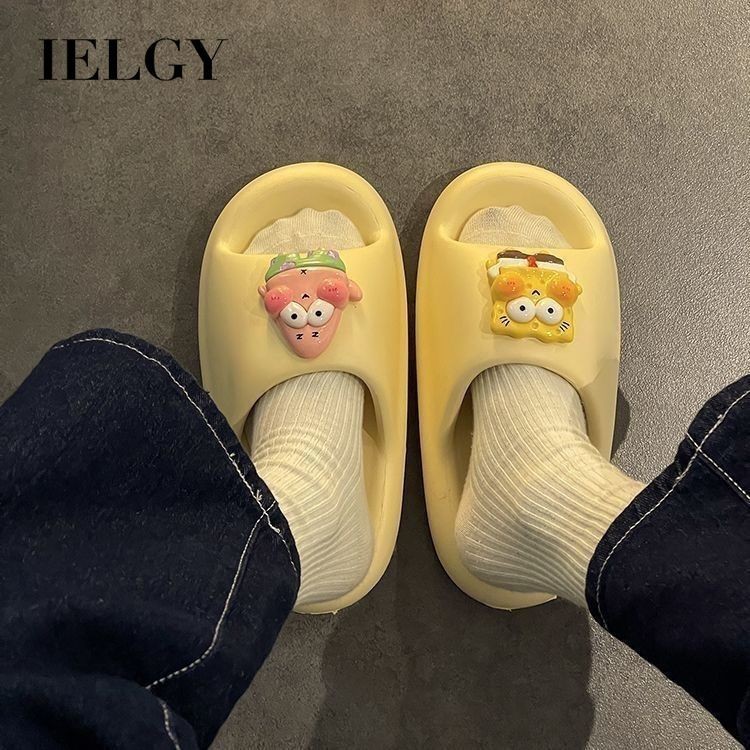IELGY ฤดูร้อนน่ารัก SpongeBob SquarePants Pi Big Star รองเท้าแตะ Lady แห้งเร็วและระบายอากาศได้