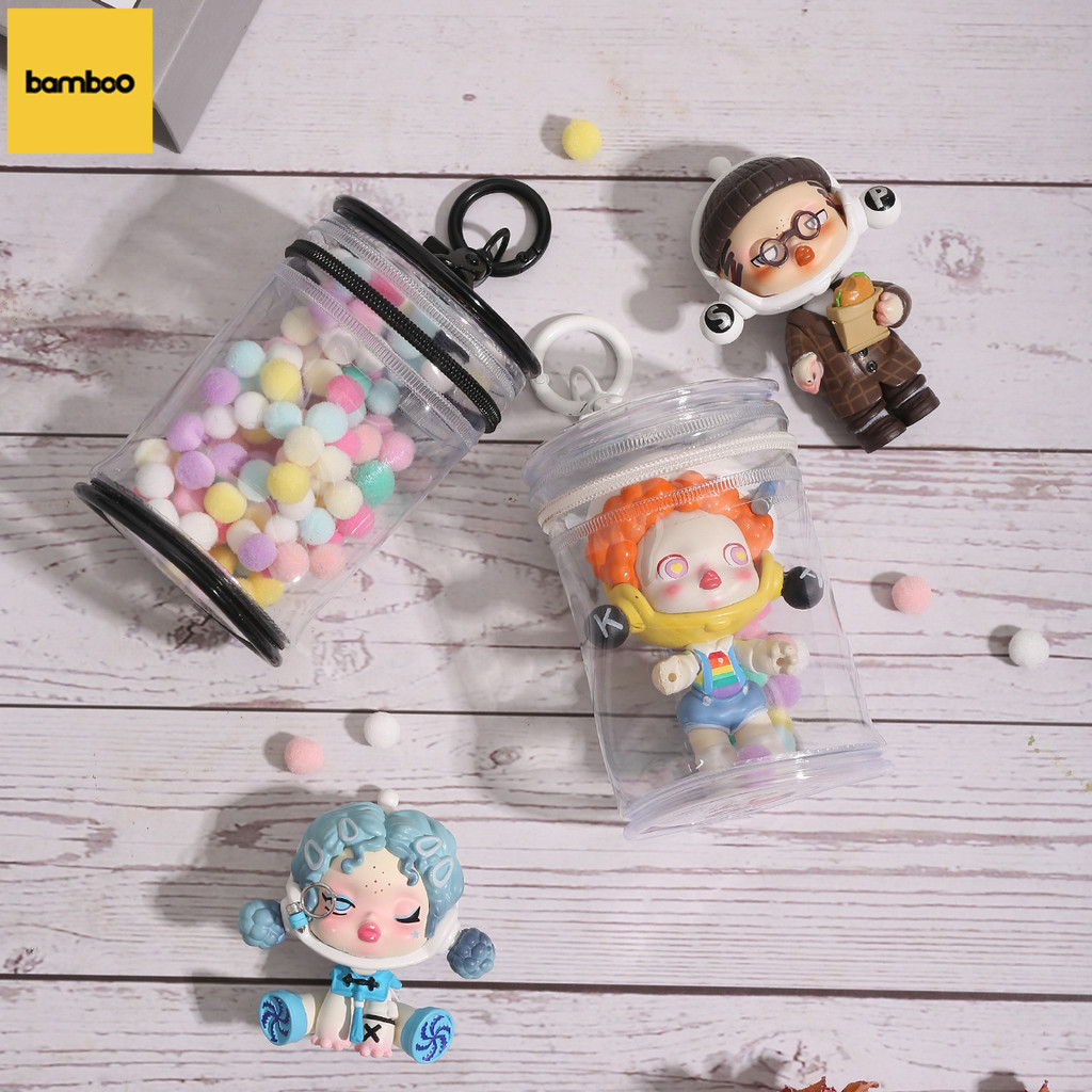 กระเป๋าตุ๊กตาไวนิล กล่องเก็บตุ๊กตา PVC กระเป๋าเก็บ กันฝุ่น กันน้ำ labubu/macaron/Babythree/ Crybaby/Upset duck