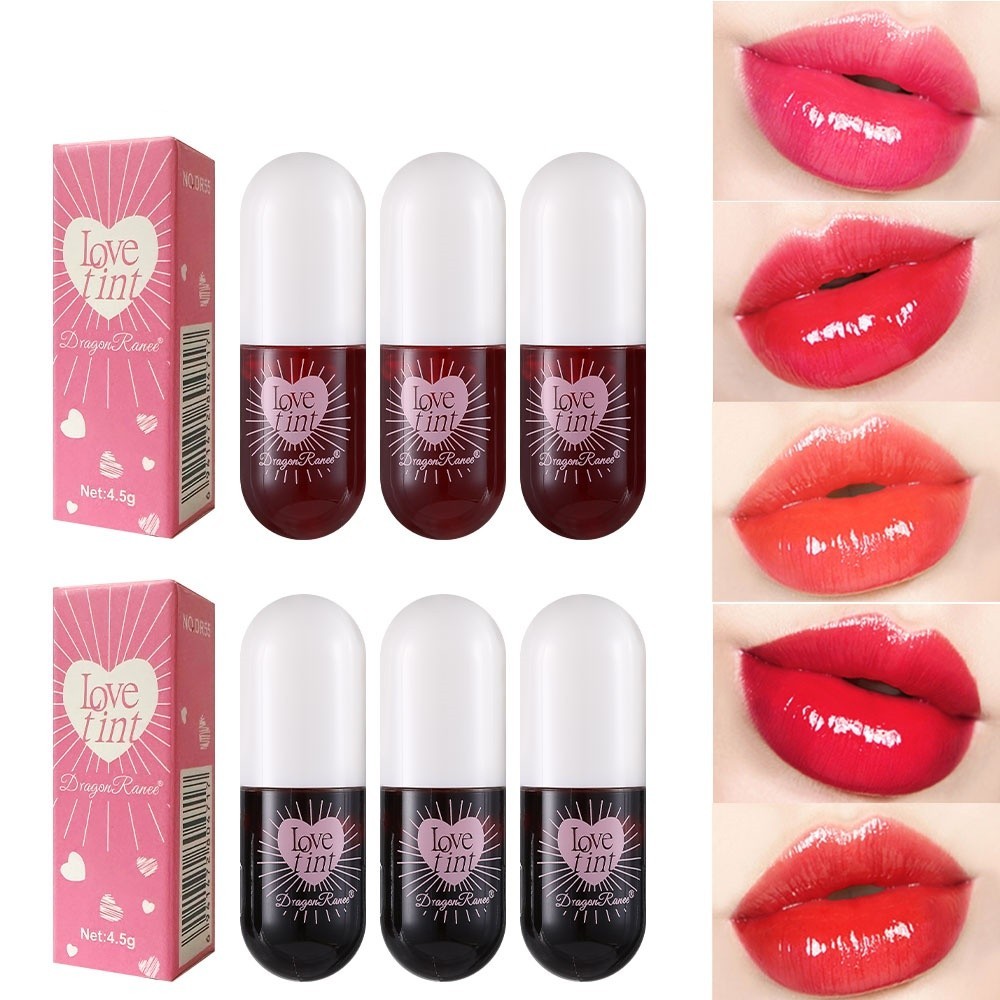 ลิปกลอส ลิปกลอสกระจกย้อมลิปสติกลิปสติกน้ําลิปกลอส Dudu Lip น่ารักกันน้ํา Non-Stick Cup ลิปสติก Water Lip Gloss ลิปกลอส Dragon