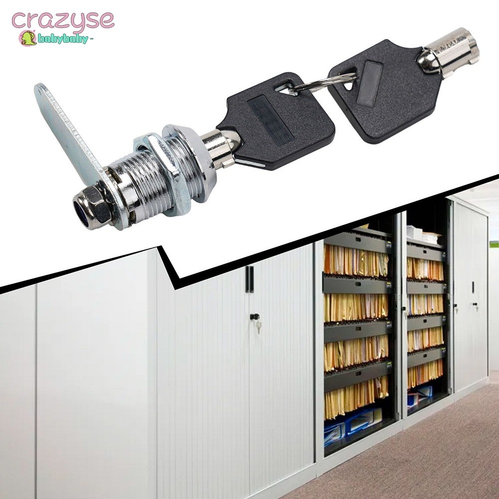 [Cra]คุณภาพสูง 16/20 มม.Cam Lock ประตูลิ้นชักตู้ Mail Box Locker Cupboard + 2 ปุ่ม