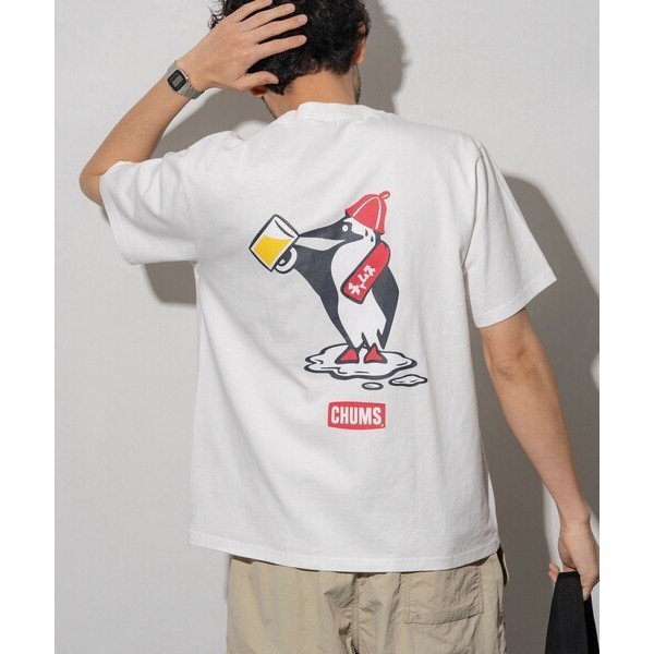 Chums x SAUVENIR DRINK เสื้อยืดแขนสั้นลําลองสําหรับบุรุษและสตรีผ้าฝ้าย