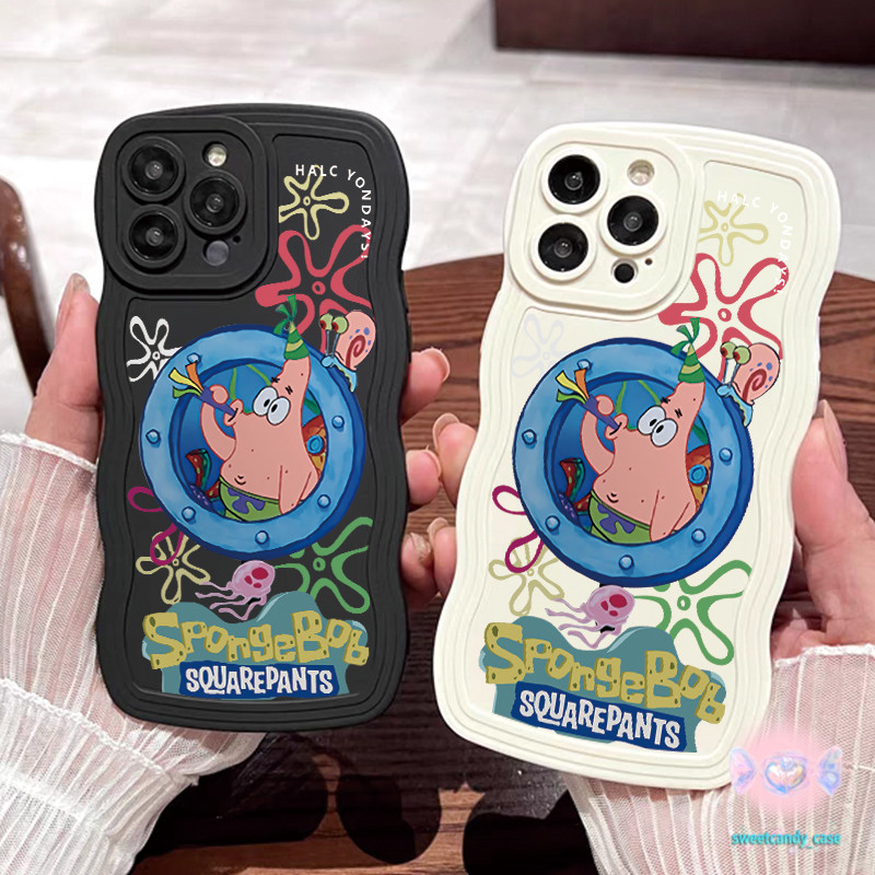 (จัดส่งภายในประเทศ) สําหรับ iPhone 6 11 12 13 Pro Max X XR XS Max 7 8 14 15Plus SE2020 อนิเมะพายใหญ่ดาวใต้ทะเลซองมือถือก