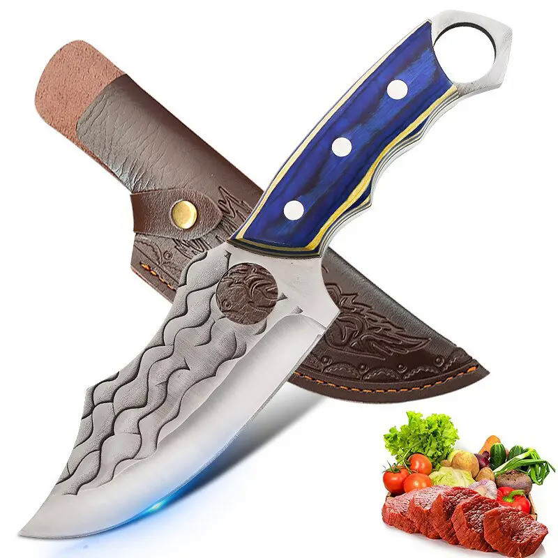 Kitchen Knife Forged Boning Knife,Stainless Steel Chef's Knife for Cooking Fruit Knife BBQ Meat Clea