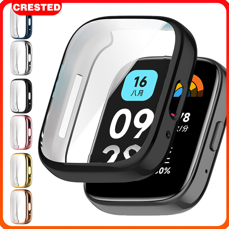 เคส TPU พร้อมฟิล์มสำหรับ Redmi Watch 3 Active/mi Watch 3 Lite ฝาครอบป้องกันหน้าจอ Smartwatch Redmi Watch