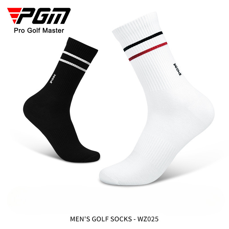 PGM WZ025 ถุงเท้ากอล์ฟผู้ชายถุงเท้าบอลกีฬาระบายอากาศถุงเท้ากลางนุ่มสบายยืดหยุ่นถุงเท้าบอล