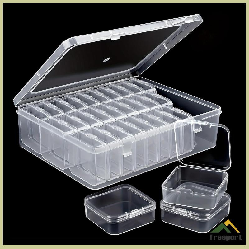 [Szgqmyyx1] Clear Organizer Case 30 กริดสําหรับตกแต่งเล็บลูกปัด Rhinestones