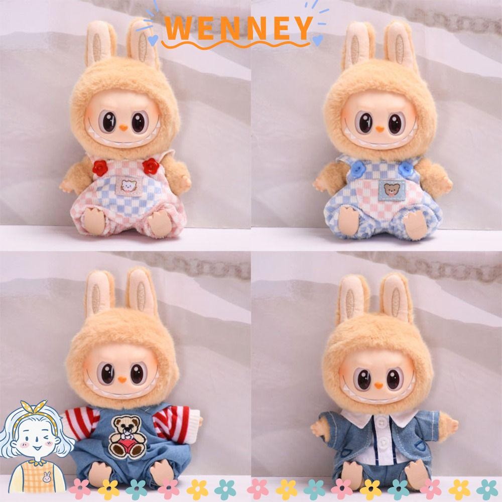 Wenny Labubu เสื้อผ้าตุ๊กตา, Sit-Down Party Series ตุ๊กตา Cos ชุดตุ๊กตาอุปกรณ์เสริม,ผ้าทําด้วยมือทนทานสําหรับ 15 ซม. Labubu ตุ๊กตา