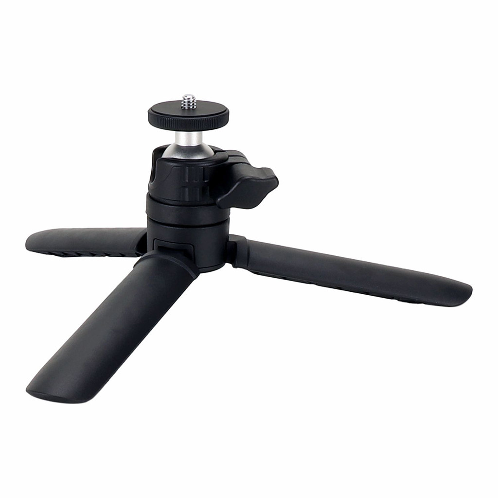 Feichao ขาตั้งกล้องขนาดเล็กแบบพับได้เดสก์ท็อป Selfie Stick ขาตั้งกล้อง 1/4 สกรู Ballhead Handle Grip สําหรับโปรเจคเตอร์/กล้อง/โทรศัพท์