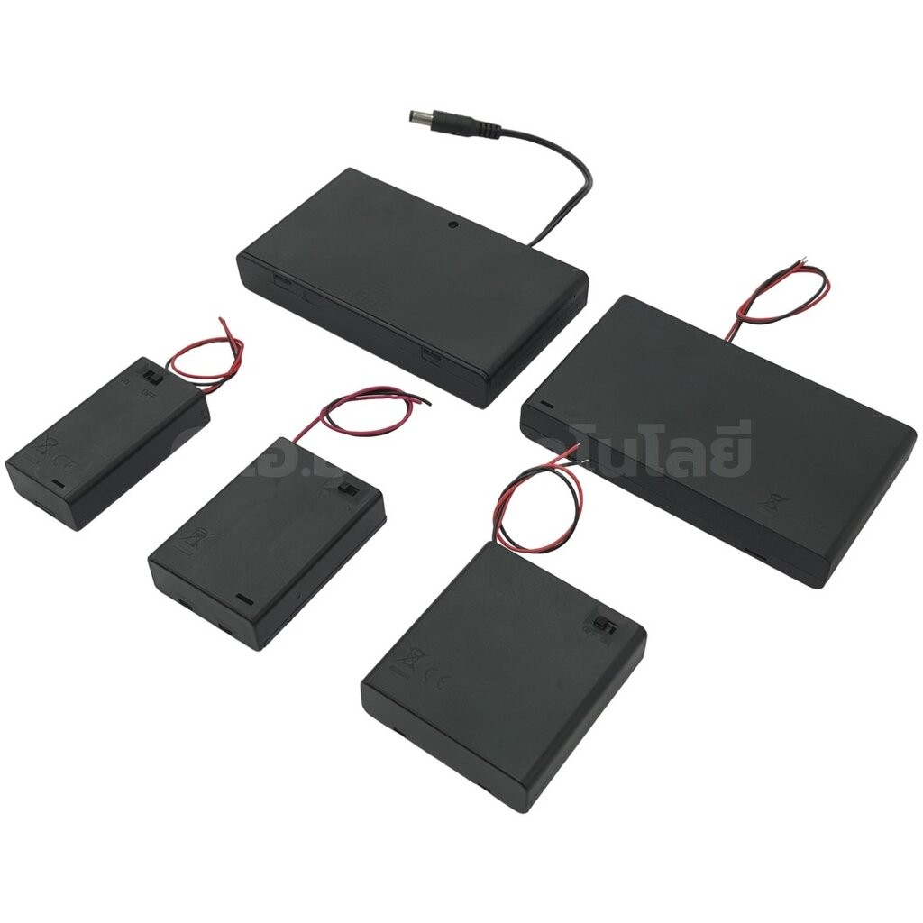 BH-AA รางถ่าน AA 1/2/3/4/8ก้อน แบบมีฝาปิด/ไม่มีฝาปิด อนุกรม Battery Holder Case Box AA 1.5-12VDC