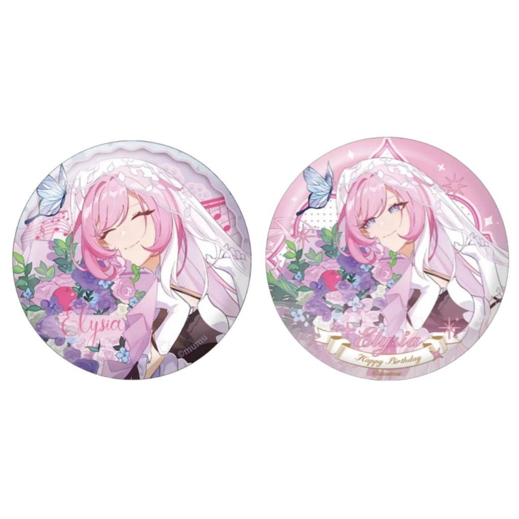 Honkai Impact 3rd Elysia Flawless Collection Badge Girl ตกแต่งประณีตของขวัญเข็มกลัด