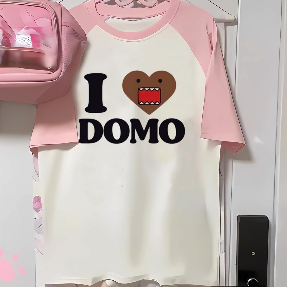 Domo t เสื้อผู้ชาย Y2K ญี่ปุ่นชาย y2k กราฟิกเสื้อผ้า harajuku