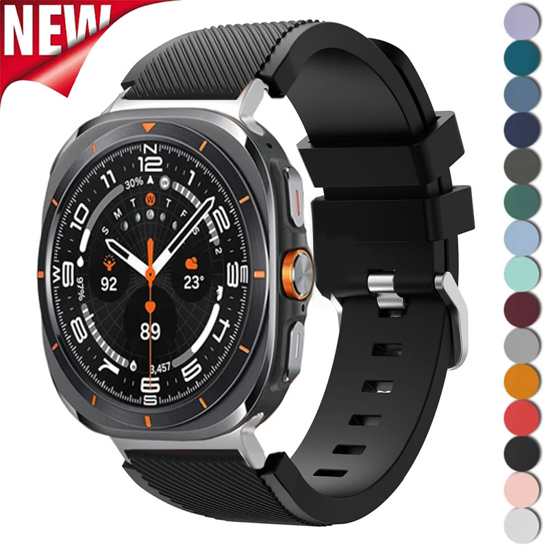 สายรัดซิลิโคนสําหรับ Samsung Galaxy Watch 7 Ultra 47 มม.สร้อยข้อมือกีฬา Quick Fit Watchband สําหรับ Galaxy Watch Ultra 47 มม.สายรัดข้อมือ