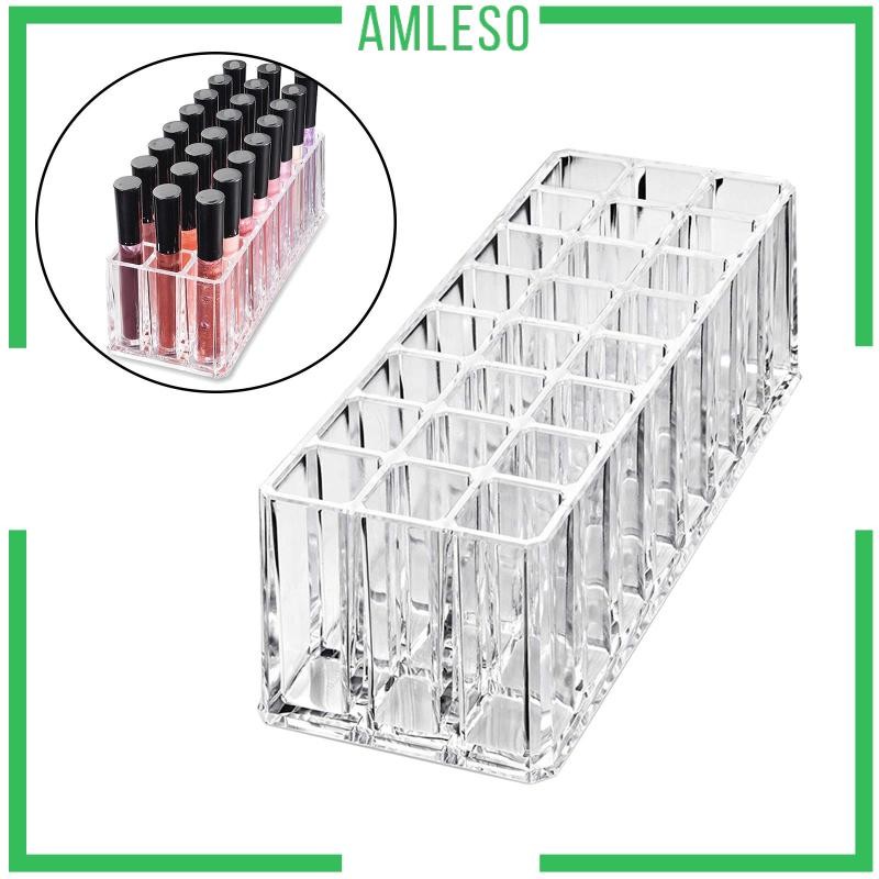 [Amleso] ที่วางลิปสติก เครื่องสําอาง แบบใส 24 ช่อง