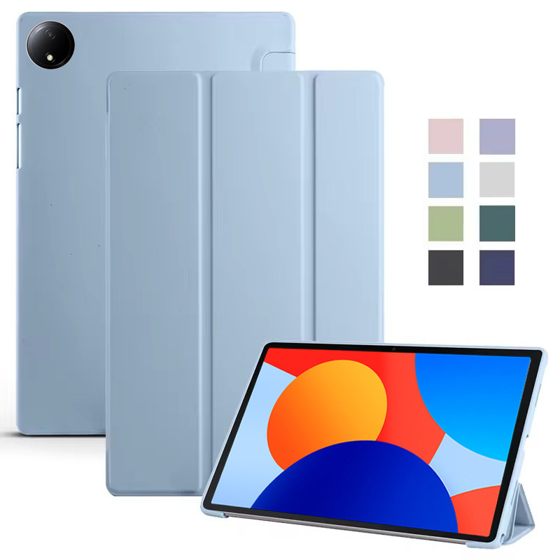 สําหรับxiaomi Redmi Pad SE 4G 8.7 กรณีPU LeaherซิลิโคนกลับพับสําหรับPoco Pad 12.1 นิ้ว 2024 Redmi Pad Pro 12.1 MiPad 6S Pro Redmi Pad SE 11 " 10.61 "Mi Pad 5