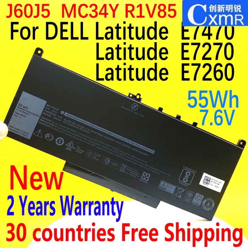 ✪DODOMORN New J60J5 Battery For Dell Latitude E7270 E7260 E7470 451-BBSY Laptop J6OJ5 R1V85 MC34Y 24