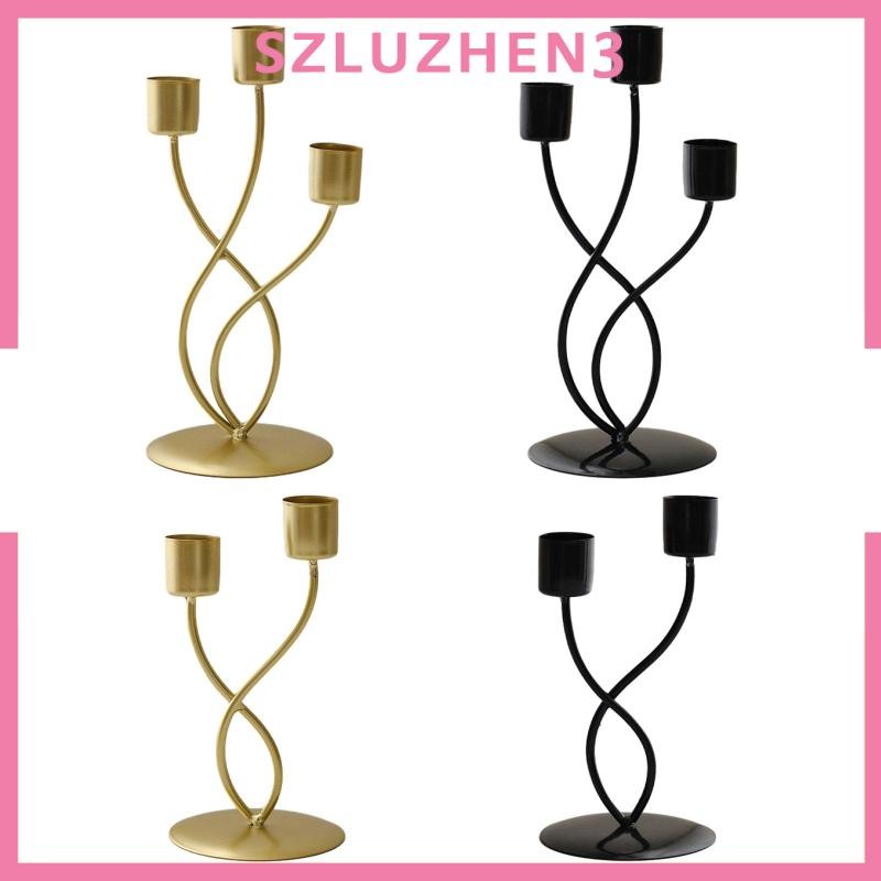 [Szluzhen3] เชิงเทียนสําหรับเสาเทียน Retro เชิงเทียนติดเครื่องประดับสําหรับงานปาร์ตี้ครบรอบโต๊ะจัดเลี้ยงพิธีขึ้นบ้านใหม่ของขวัญ