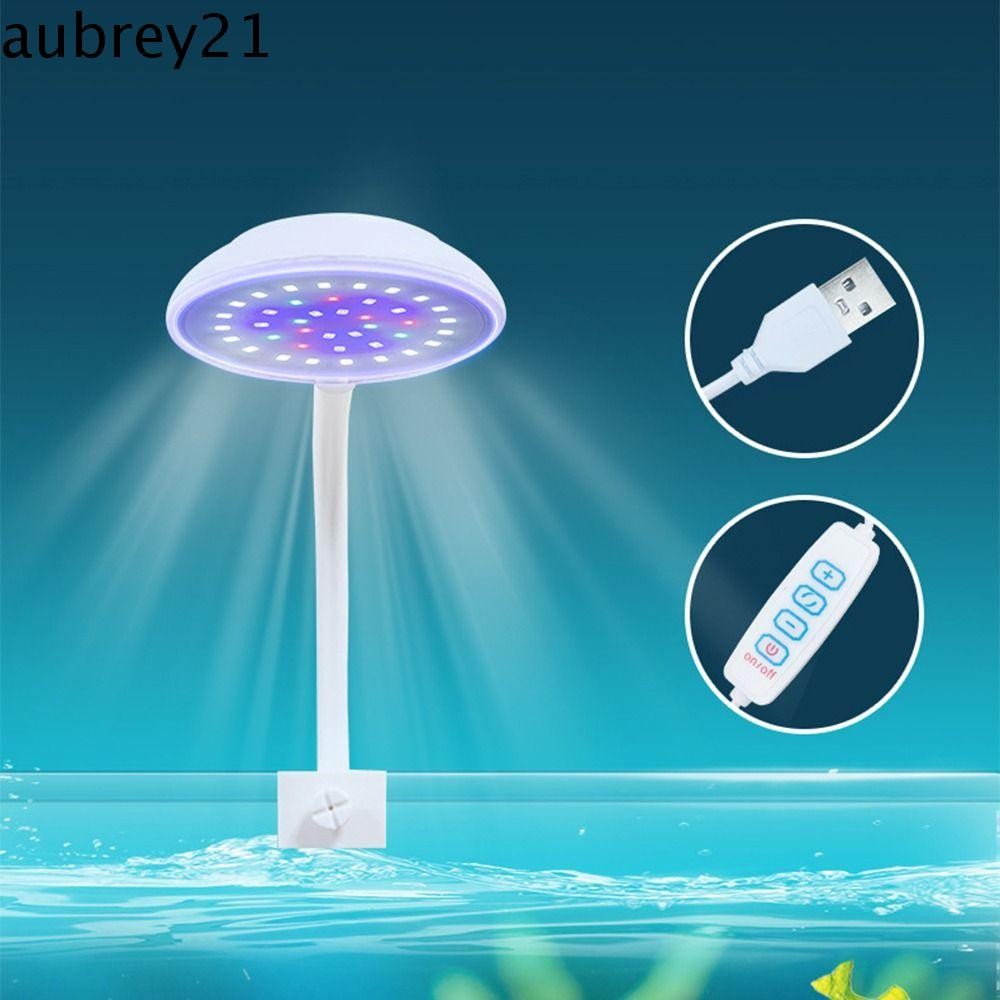 Aubrey1 โคมไฟคลิปตู้ปลา, Mini 5/7W คลิปบนไฟตู้ปลา, โคมไฟแนวนอน, ไฟ USB กันน้ํา 360 องศา LED Aquarium Light ตกแต่งบ้าน