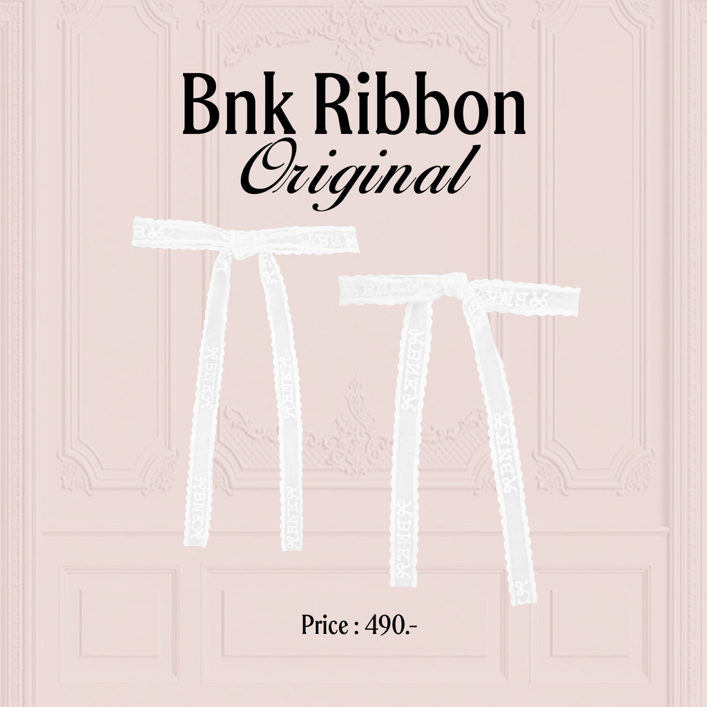 BNK RIBBON ORIGINAL เข็มกลัดตกแต่งลูกไม้โบว์ ดีเทลปัก BNK