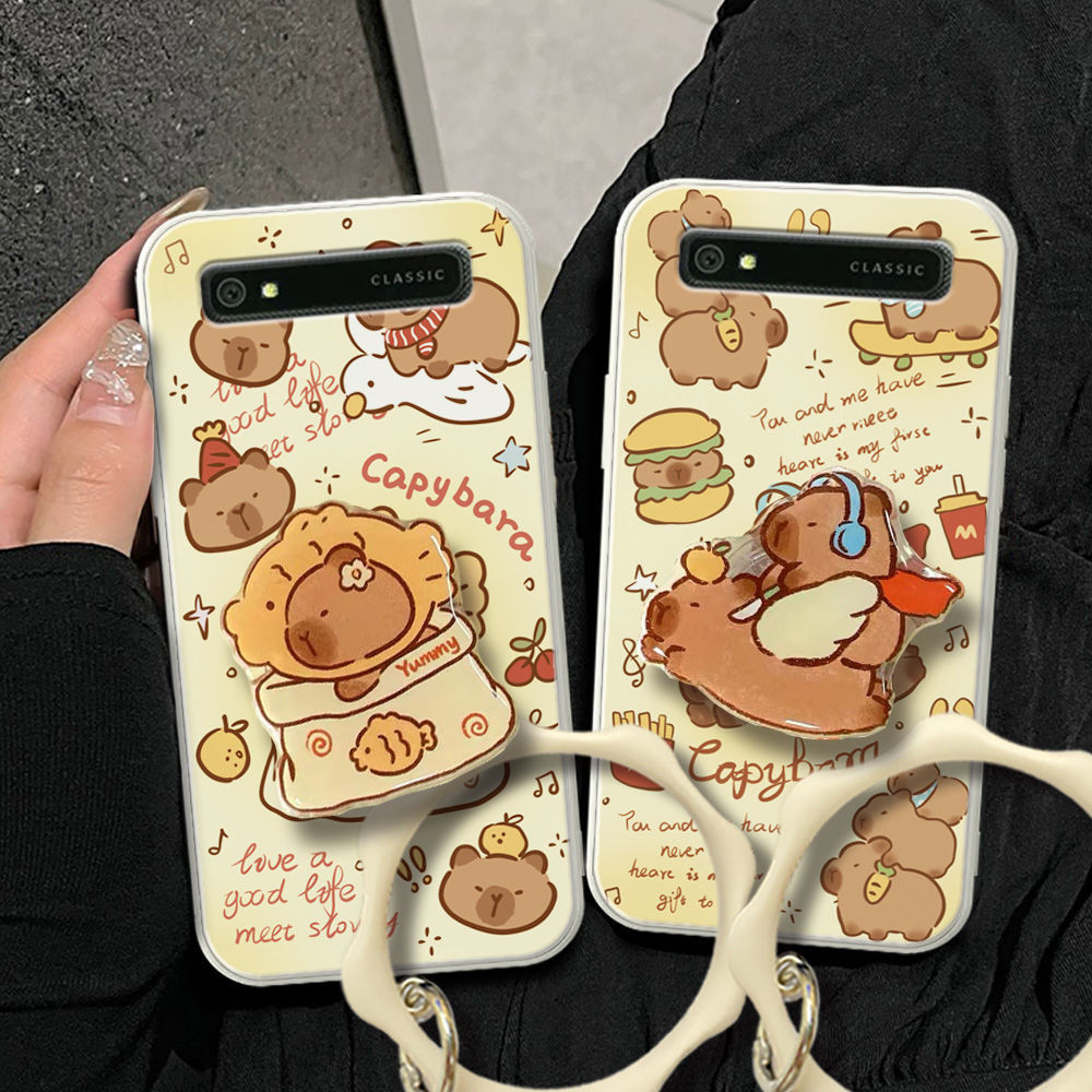 เคสโทรศัพท์ Blackberry Q20 ขนาดเล็กสดสไตล์คู่การ์ตูนน่ารัก Capella Capybara รวมทุกอย่าง Soft Case 9.6