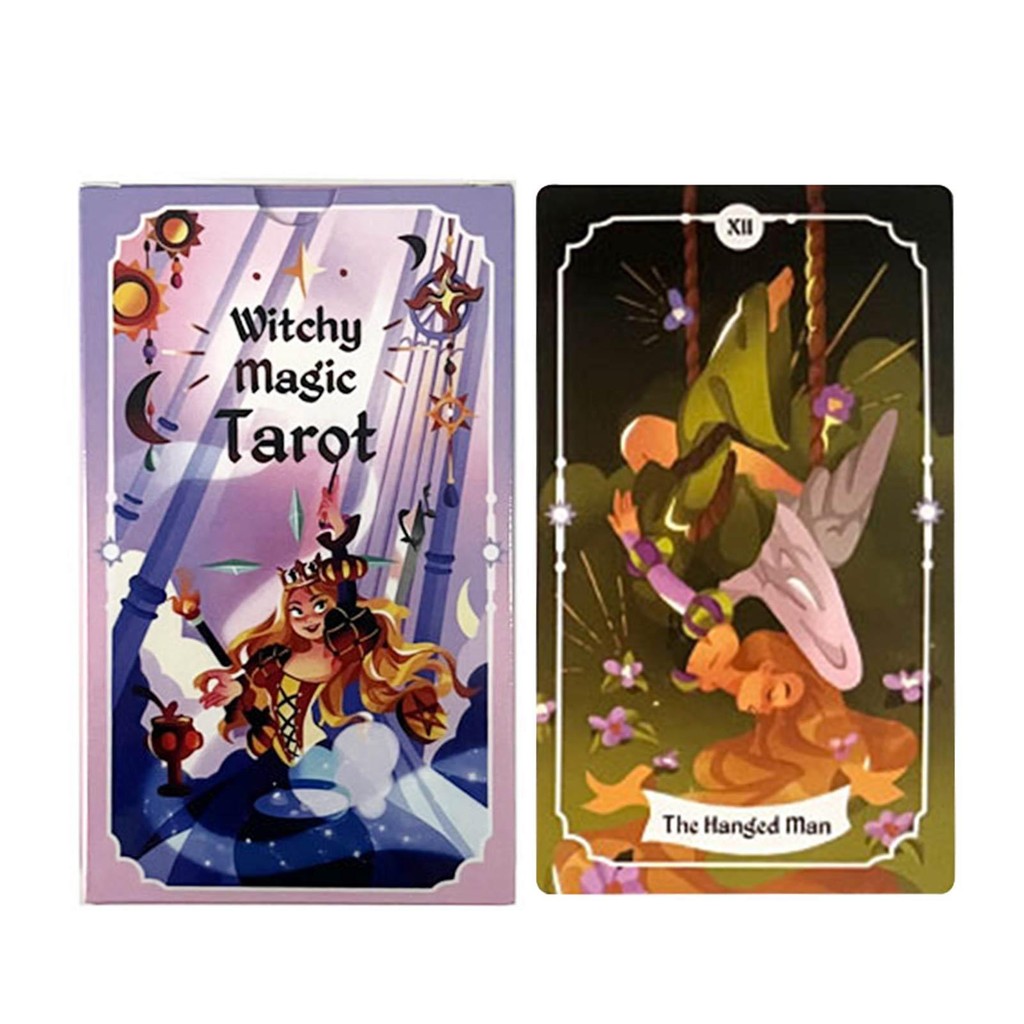 Witchy Magic Tarot Deck An Enchanting 78-card Tarot Deck Designed With Magical And Charming ภาพประกอบ tayenith