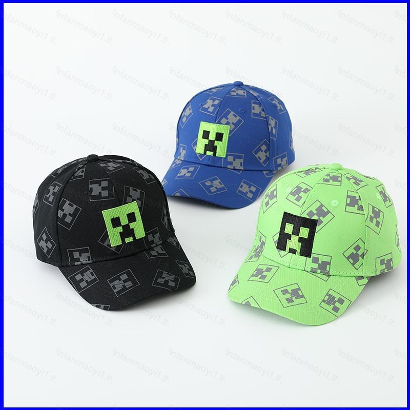 Nana เด็ก Minecraft Creeper เบสบอลหมวกของขวัญเด็กการ์ตูน My World Peaked หมวกกลางแจ้ง Sun หมวก Breathable