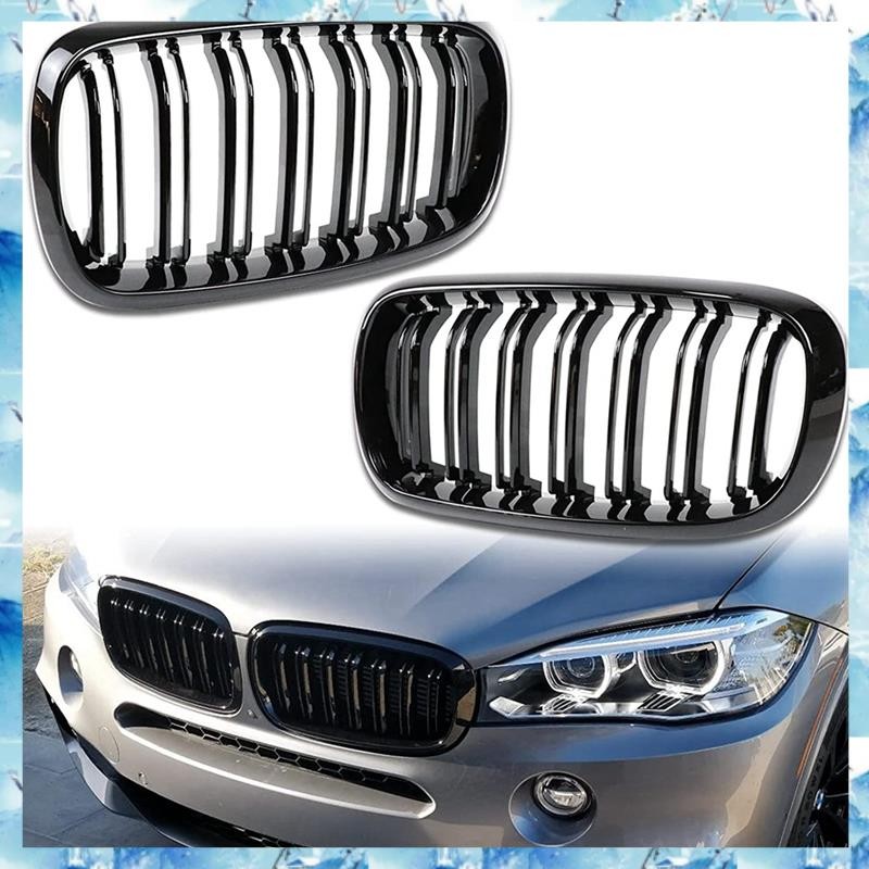 [ ] กันชนหน้ากระจังหน้าไตย่างอุปกรณ์เสริมสําหรับ X5 F15 X6 F16 X5M F85 X6M F86 2014-2019