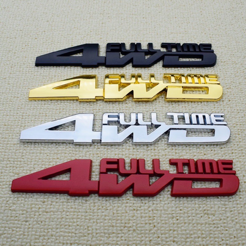 1 ชิ้น 3D 4WD จัดแต่งทรงผมรถ Chrome สติกเกอร์โลหะ 4WD ป้ายสัญลักษณ์หางสติกเกอร์โลโก้