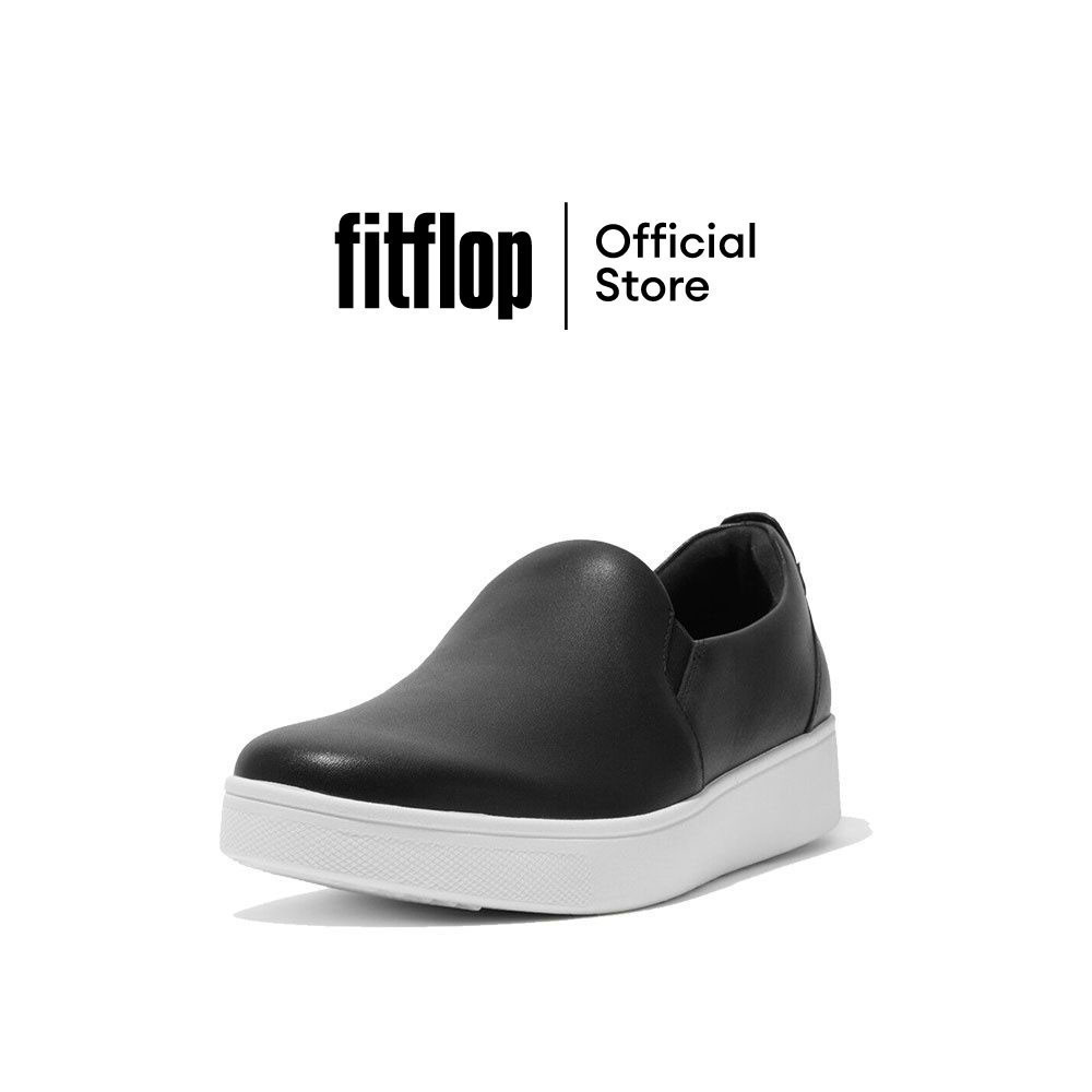 FITFLOP RALLY LEATHER SLIP-ON SNEAKERS รองเท้าผ้าใบผู้หญิง รุ่น FC7-001 สี BLACK