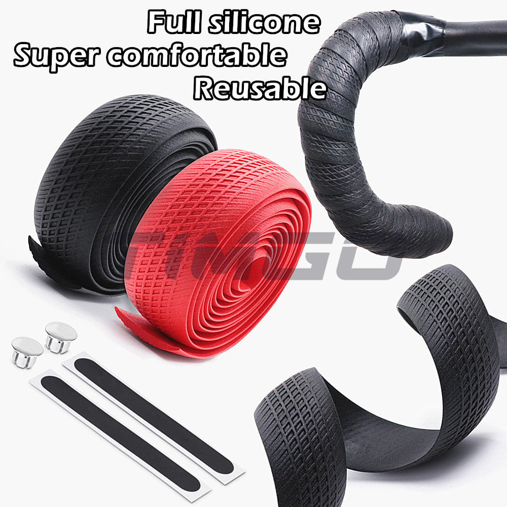 แผนที่กรวดจักรยานhandlebar Drop Barเทปซิลิโคนสายรัดลื่นShock Absorbingนุ่มสบายReusableขี่จักรยานHigh End Wrapper