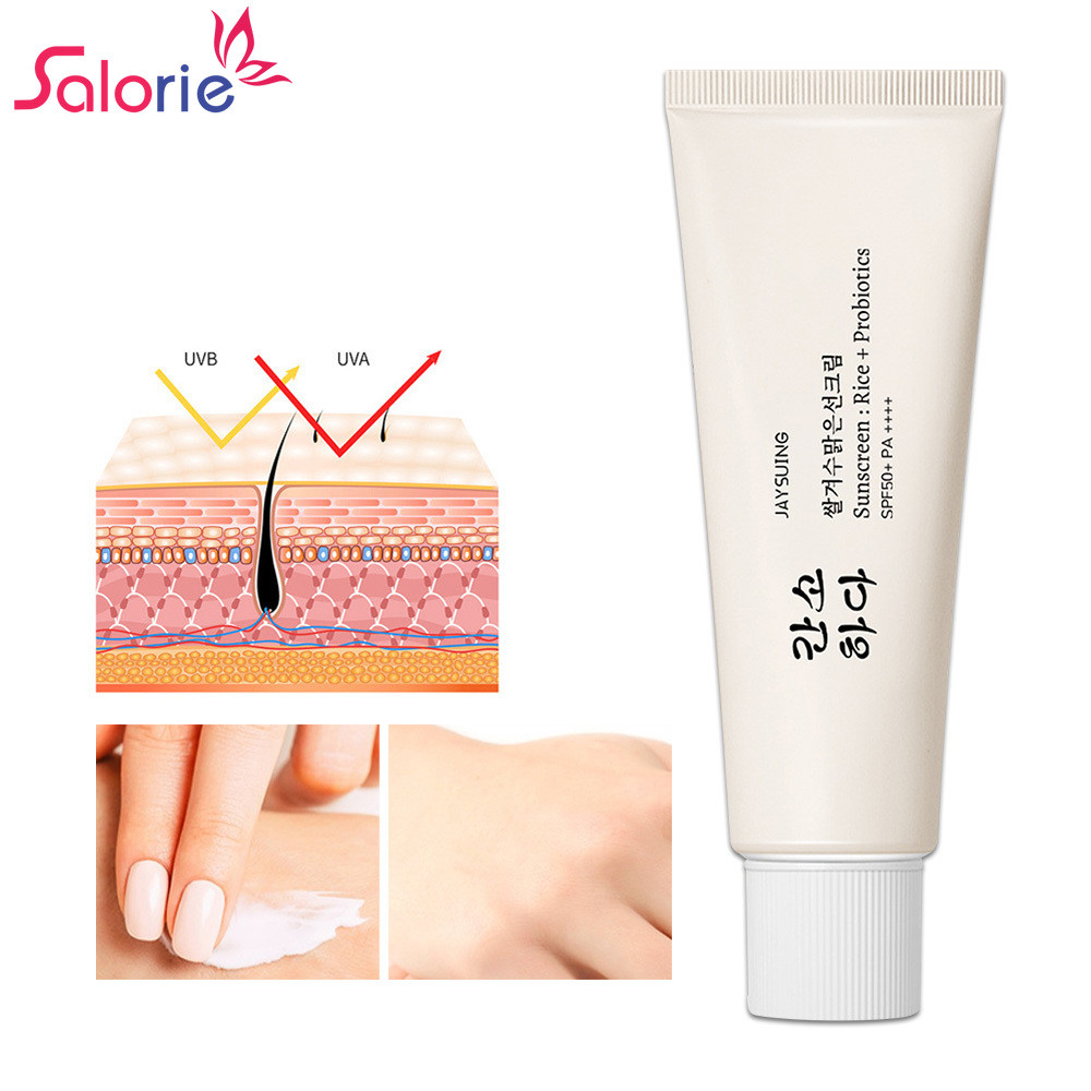 Salorie Face Sunscreen Rice Probiotic Protective Cream SPF50+ Sunblock Moisture Whitening Sunscreen Skin Care