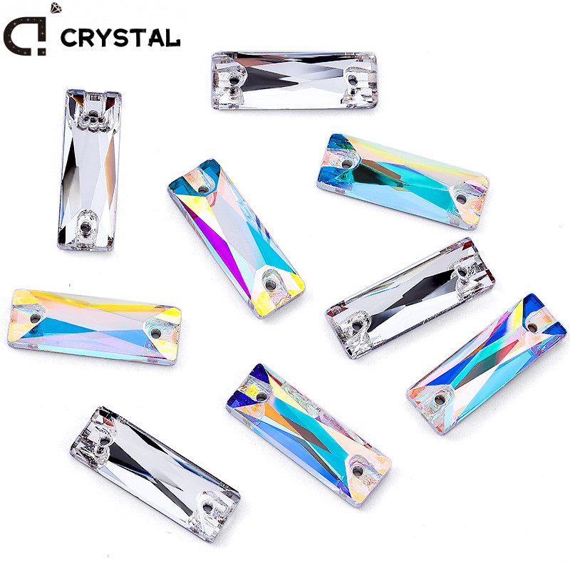 คริสตัลหรูหรา 5A แก้ว Rhinestone เย็บหินสี่เหลี่ยมผืนผ้า Flatback Strass เย็บบน Rhinestone สําหรับเสื้อผ้า ราคา ถูกที่สุด ดีลบีเคเค รูปภาพหลัก