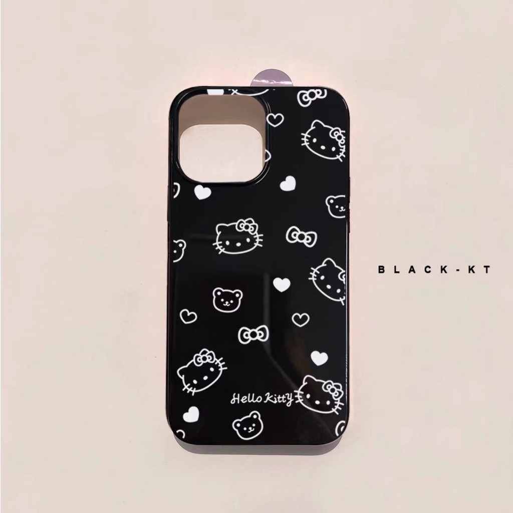 Ins Hello Kitty สําหรับ iPhone 16 Promax 15 Promax 12 13 Mini 14plus 11 Pro Max X XS XR XS Max 7 8 plus Se2020 TPU สี่มุมกันกระแทกเคสโทรศัพท์