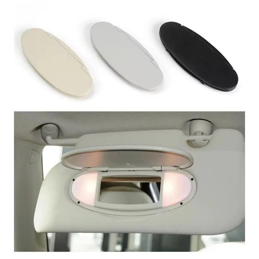 Lollipo1 หลังคารถ Sunvisor, เปลี่ยนโคมไฟ Slice รถ Sun Visor, ABS โคมไฟฝาปิดบังแดดแผงกระจกโต๊ะเครื่องแป้งสําหรับ MINI Cooper S One D JCW R55 R56 R57 R59 R60
