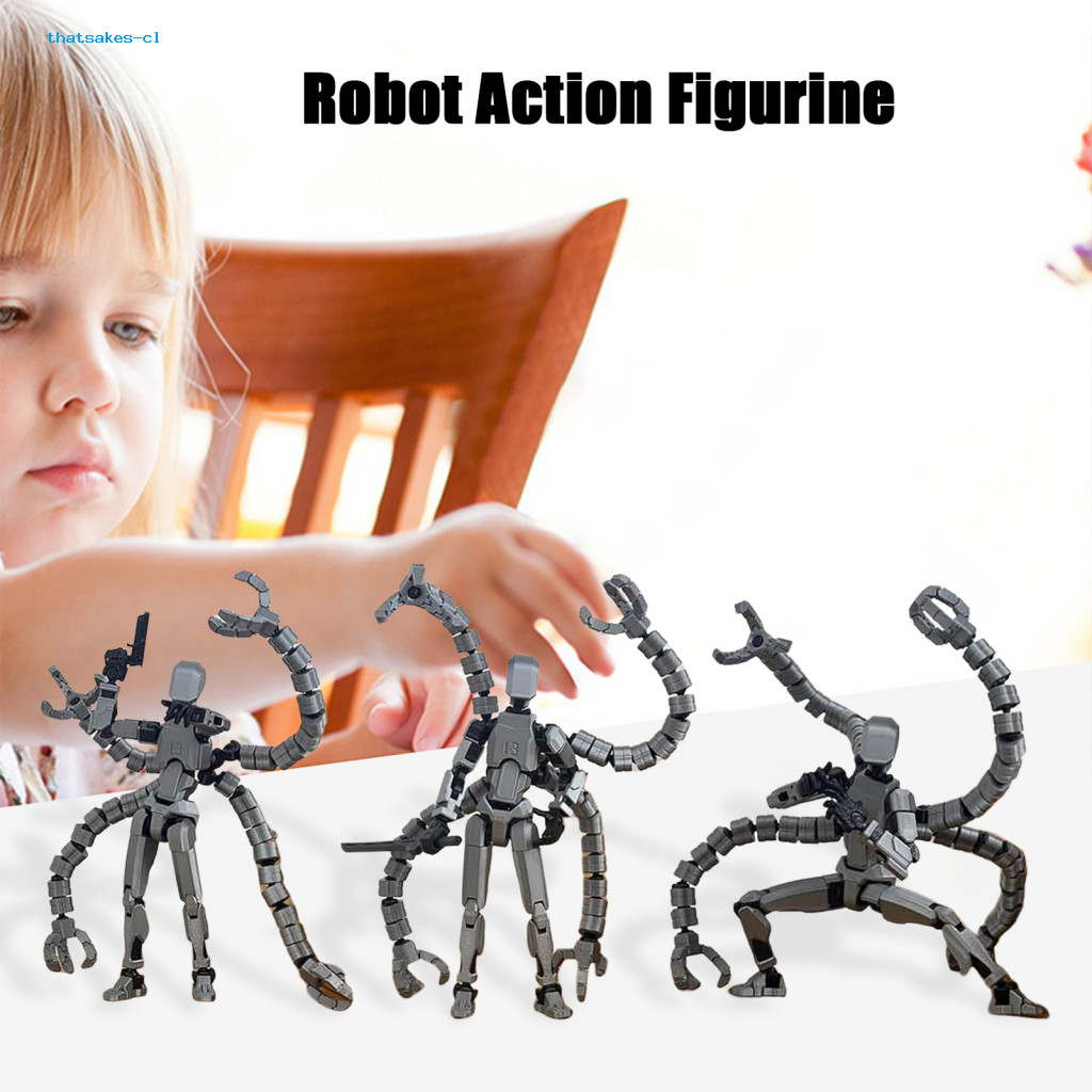 Tassakes Pla Action Figure 3d พิมพ์ Action Figure หุ่นยนต์ยืดหยุ่น Action Figure ยาว Tentacles Artic