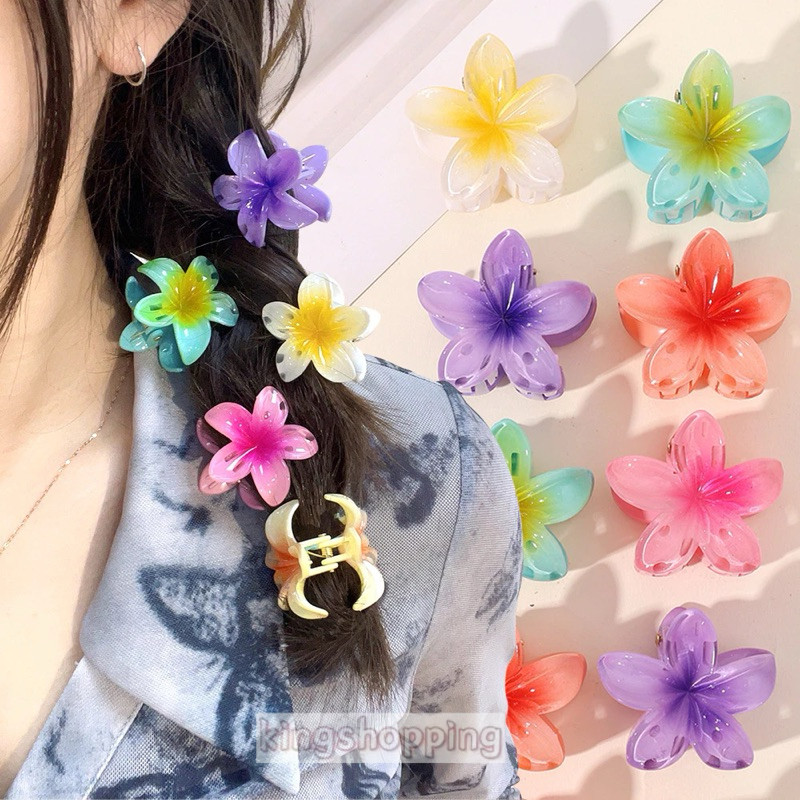 kingshopping(HDF14）กิ๊บติดผม รูปดอกไม้ สีแคนดี้ แฟชั่นฤดูใบไม้ผลิ สไตล์แฟรี่ สําหรับวันหยุดริมทะเล ราคา ถูกที่สุด ดีลบีเคเค แกลเลอรีภาพที่ 7