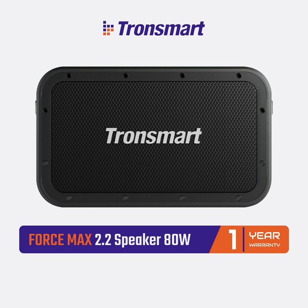 Tronsmart Force Max SoundPluse 80W ลำโพงบลูทูธ เสียงทรงพลัง ปรับแต่ง EQ แบตอึด กันน้ำIPX6