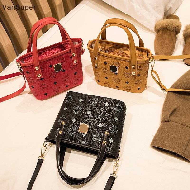 Vansuper แฟชั่น Retro ดอกไม้พิมพ์ผู้หญิงกระเป๋าถือขนาดเล็ก Tote กระเป๋า Crossbody กระเป๋าสะพายอินเทรนด์รูปแบบตัวอักษร Daily Match Zipper HOT