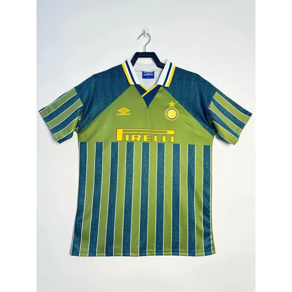 9596 Inter Milan 2 away เสื้อยืดแขนสั้นฟุตบอลย้อนยุค