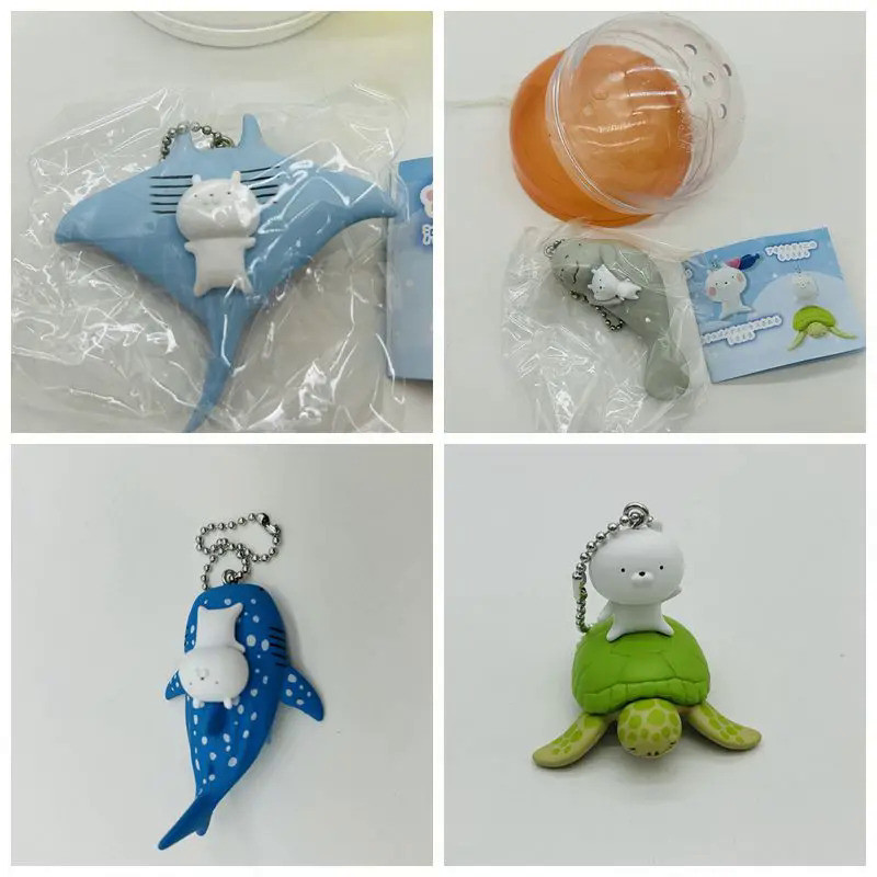 Kitan Gashapon Anime Figure Kawaii Rabbit Osaka Aquarium Kaiyukan Whale Shark Tortoise Keychain Cute