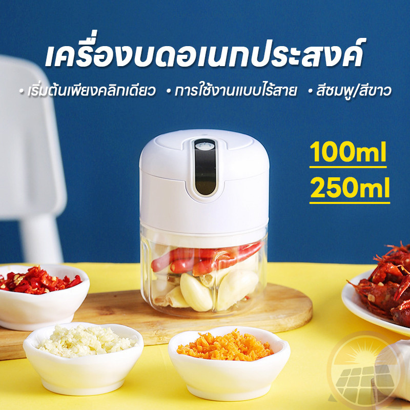 ถูกที่สุด เครื่องปั่นกระเทียม 150/250ML ไร้สาย พริก USB ปั่นละเอียดบดเนื้อ บดกระเทียมไฟฟ้า