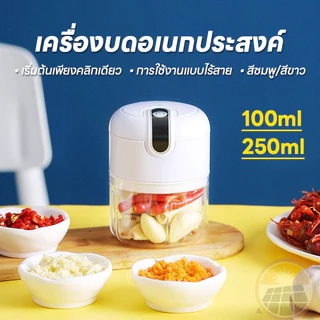 ถูกที่สุด เครื่องปั่นกระเทียม 150/250ML ไร้สาย พริก USB ปั่นละเอียดบดเนื้อ บดกระเทียมไฟฟ้า